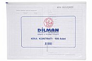 DİLMAN KİRA KONTRATI 100LÜ (3018) - DİLMAN