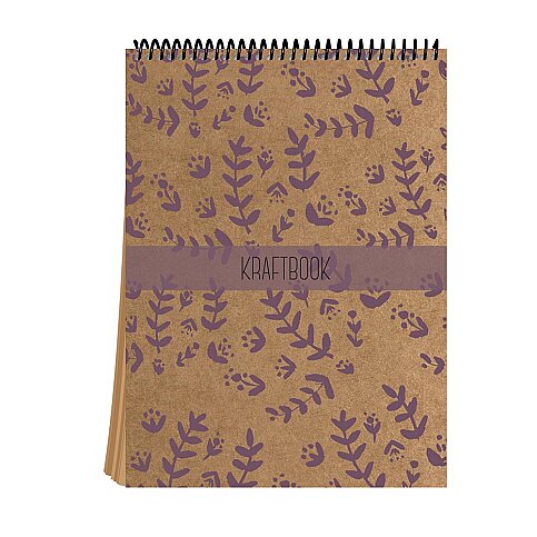 Dilman Kraft Book Spiralli Bloknot 16x22 Düz 50 Yaprak (2158) - 1