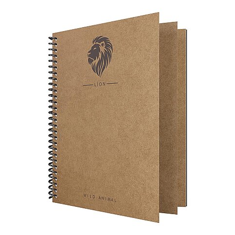 Dilman Kraft Book Spiralli Defter 16x22 Düz 50 Yaprak (2157) - 1
