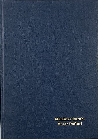 DİLMAN MÜDÜR KURULU KARAR DEFTERİ NUMARALI 22.5x32 96 YAPRAK (CİLTLİ) (5399) - 1