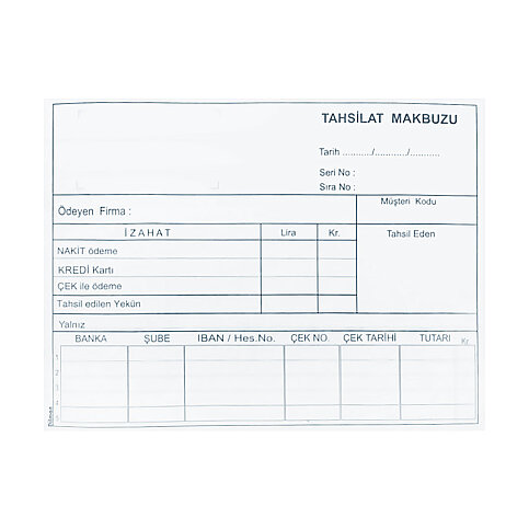 DİLMAN TAHSİLAT MAKBUZU 3 NÜSHA (4021) - 1