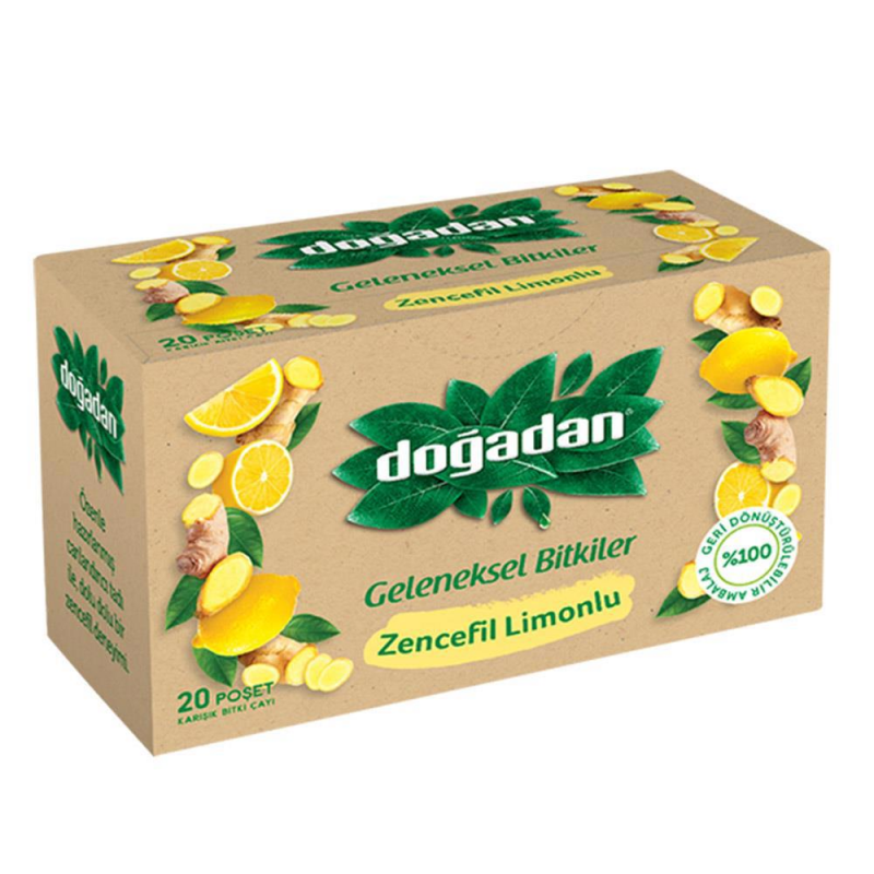 DOĞADAN LİMON ZENCEFİL BİTKİ ÇAYI 2grx18Lİ