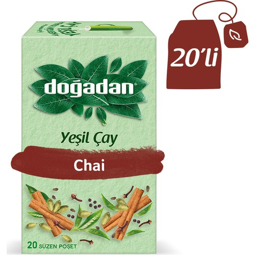 DOĞADAN YEŞİL ÇAY CHAİ 1,7gr 20Lİ