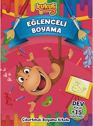 DOĞAN EGMONT YAYINCILIK KUKULİ EĞLENCELİ ÇIKARTMALI BOYAMA KİTABI - 1