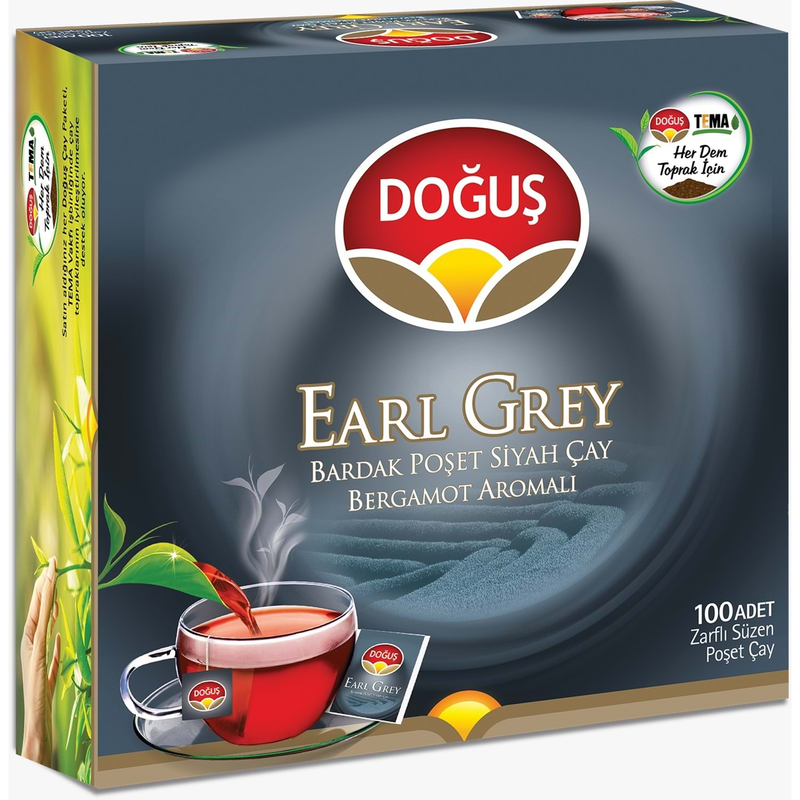 DOĞUŞ EARL GREY BARDAK POŞET ÇAY 2grx100LÜ