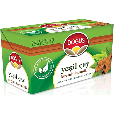 DOĞUŞ TARÇIN KARANFİLLİ YEŞİL ÇAY 1.75grx20Lİ - 1