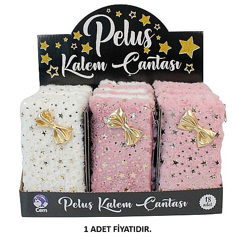 DOLPHİN PELUŞ YALDIZLI KÜÇÜK KALEM KUTUSU (DLP-PC-630) - 2