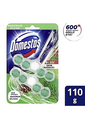 DOMESTOS 5 GÜÇ WC BLOK KOKU GİDERİCİ 110grx2Lİ - 1
