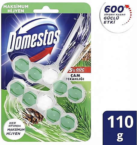 DOMESTOS 5 GÜÇ WC BLOK KOKU GİDERİCİ 110grx2Lİ - 1