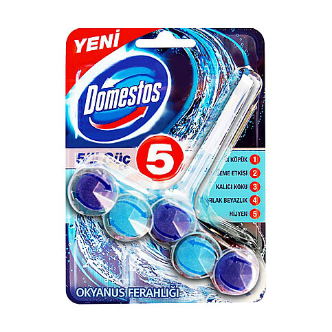 DOMESTOS 5 GÜÇ WC BLOK KOKU GİDERİCİ 110grx2Lİ - 1