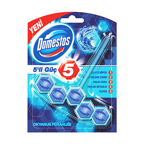 DOMESTOS WC BLOK KOKU GİDERİCİ 5 GÜÇ 50gr (9386) - 1
