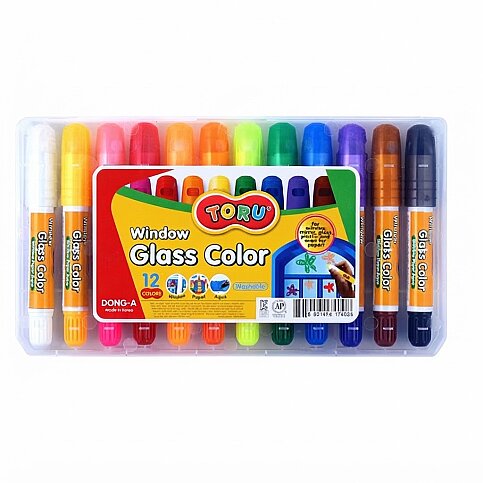 DONG-A 239212 GLASS COLOR CAM BOYAMA KALEMİ 12 RENK - 1