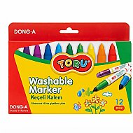 DONG-A 239313 YIKANABİLİR JUMBO KEÇELİ KALEM 12 RENK - DONG-A