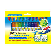 DONG-A 239313 YIKANABİLİR JUMBO KEÇELİ KALEM 12 RENK - DONG-A