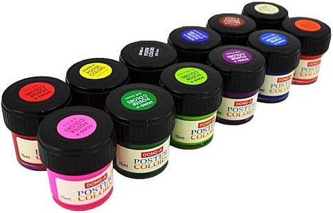 DONG-A 261512 POSTER COLOR GUAJ BOYA 12 RENKx15ml - 2