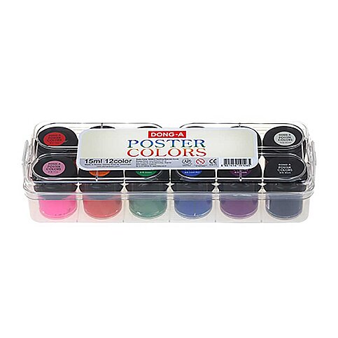 DONG-A 261512 POSTER COLOR GUAJ BOYA 12 RENKx15ml - 1
