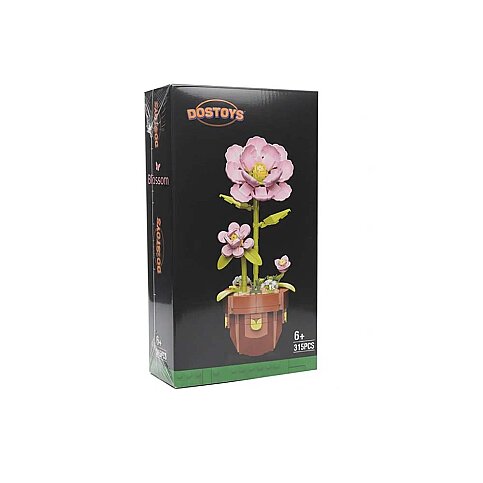 DOSTOYS 06289-116-1 ÇİÇEK BLOK PEMBE JAPON GÜLÜ LEGO - 1