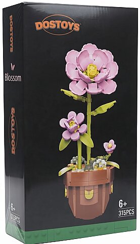 DOSTOYS 06289-116-1 ÇİÇEK BLOK PEMBE JAPON GÜLÜ LEGO - 1