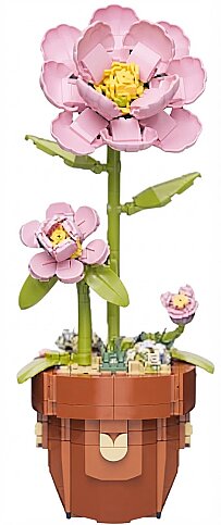 DOSTOYS 06289-116-1 ÇİÇEK BLOK PEMBE JAPON GÜLÜ LEGO - 2