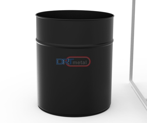 DRT METAL DRT 1001 METAL KONİK ÇÖP KOVASI SİYAH
