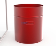 Drt Metal Drt 1006 Metal Konik Çöp Kovası Kırmızı - DRT METAL