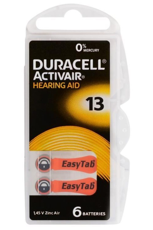 DURACELL 13 KULAKLIK PİLİ 6LI BLİSTER