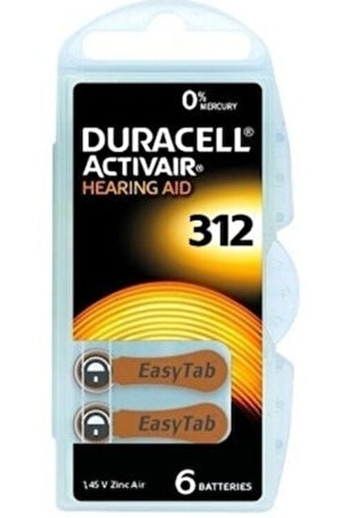 DURACELL 312 KULAKLIK PİLİ 6LI BLİSTER