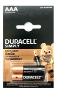 Duracell Simply Alkalin Aaa İnce Kalem Pil 1.5V 2Li Blister (Lr03- Mn2400) - DURACELL