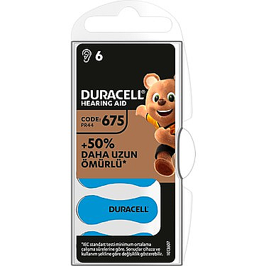 DURACELL 675 KULAKLIK PİLİ 6LI BLİSTER