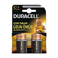 DURACELL ALKALİN C ORTA BOY PİL 2Lİ BLİSTER (C2) - DURACELL