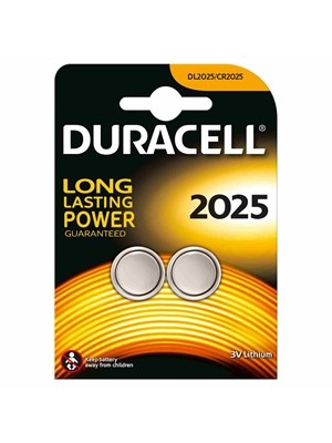 DURACELL CR2025 LİTYUM DÜĞME PİL 2Lİ BLİSTER 3V (DL2025)