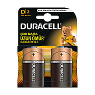 DURACELL ALKALİN D BÜYÜK BOY PİL 2Lİ BLİSTER (D2) - DURACELL