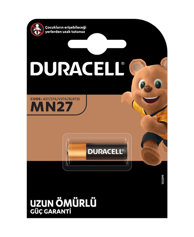 DURACELL MN27 ALKALİN PİL 12V 1Lİ BLİSTER (A27 27A V27A 8LR732)