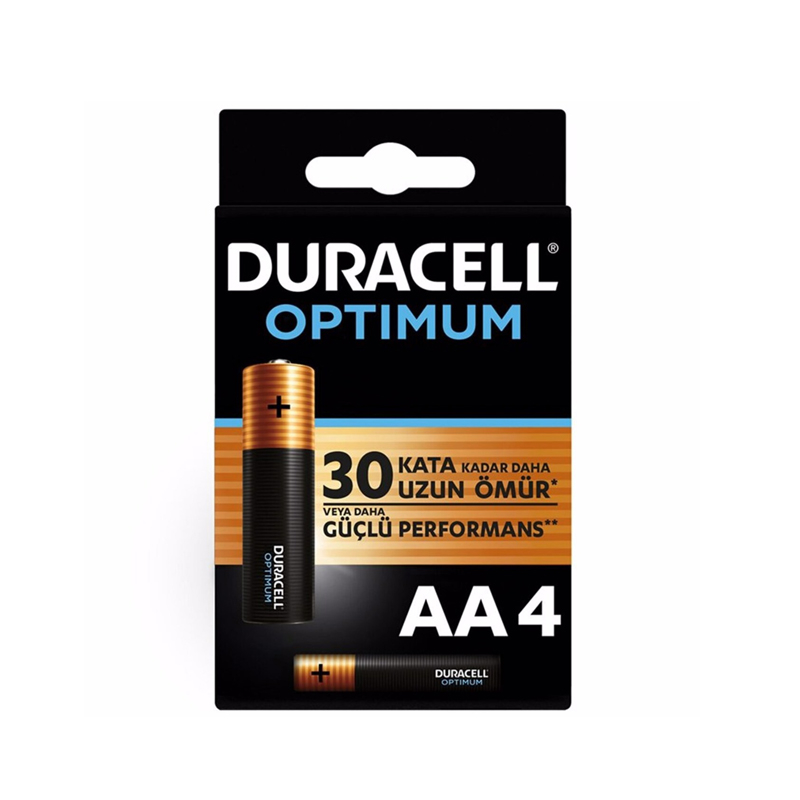 DURACELL OPTİMUM ALKALİN AA KALEM PİL 4LÜ BLİSTER MX1500