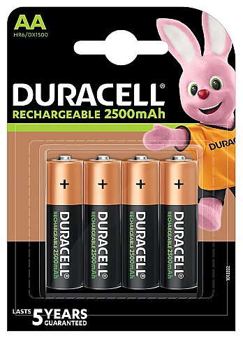 DURACELL ŞARJLI AA KALEM PİL 2500mAh 4LÜ BLİSTER - 1