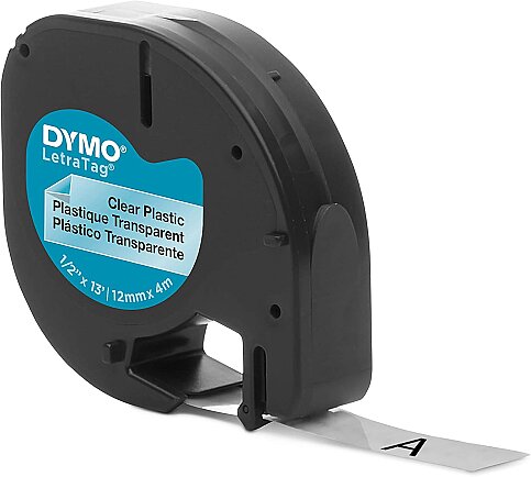 DYMO 12268 LETRATAG PLASTİK ŞERİT 12mmx4m ŞEFFAF (S0721530) - 2