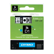 Dymo D1 40910 Yedek Şerit 9mmx7m Şeffaf Siyah (S0720670) - 1