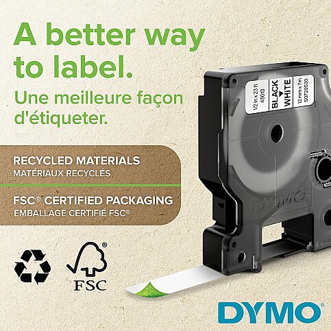 DYMO D1 40914 YEDEK ŞERİT 9mmx7m BEYAZ-MAVİ (S0720690) - 2