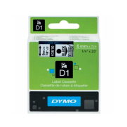 Dymo D1 43610 Yedek Şerit 6Mmx7M Şeffaf Siyah - DYMO