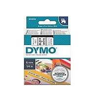 DYMO D1 43613 YEDEK ŞERİT 6mmx7m BEYAZ-SİYAH (S0720780) - DYMO
