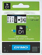 DYMO D1 45013 YEDEK ŞERİT 12mmx7m BEYAZ-SİYAH (S0720530) - DYMO