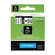 DYMO D1 45013 YEDEK ŞERİT 12mmx7m BEYAZ-SİYAH (S0720530) - DYMO