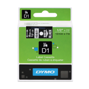 Dymo D1 45021 Yedek Şerit 12mmx7m Siyah (S0720610) - 1