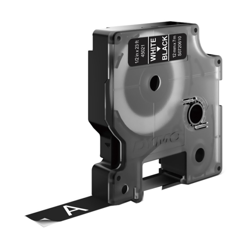 Dymo D1 45021 Yedek Şerit 12mmx7m Siyah (S0720610) - 2