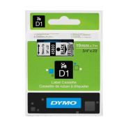 Dymo D1 45800 Yedek Şerit 19mmx7m Şeffaf Siyah (S0720820) - 1