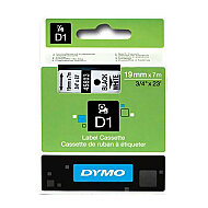 DYMO D1 45803 YEDEK ŞERİT 19mmx7m BEYAZ-SİYAH (S0720830) - DYMO