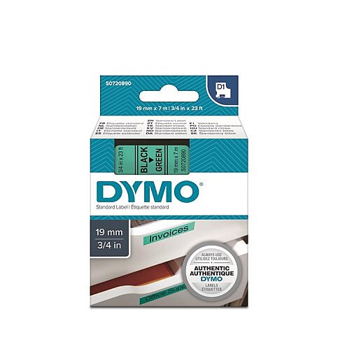 DYMO D1 45809 YEDEK ŞERİT 19mmx7m YEŞİL-SİYAH (S0720890) - 1