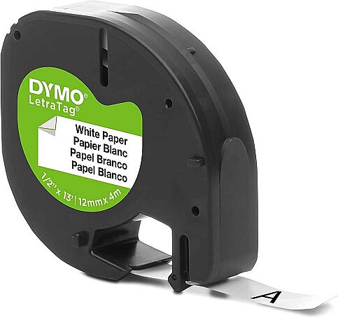 DYMO 59421 LETRATAG KAĞIT ŞERİT 12mmx4m BEYAZ (S0721510) - 2