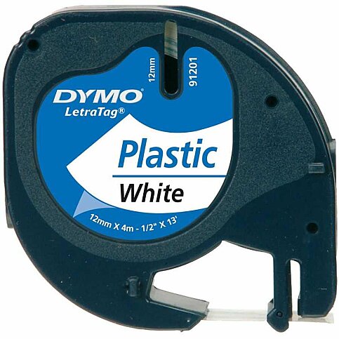 DYMO 59422 LETRATAG PLASTİK ŞERİT 12mmx4m BEYAZ (S0721660) - 2