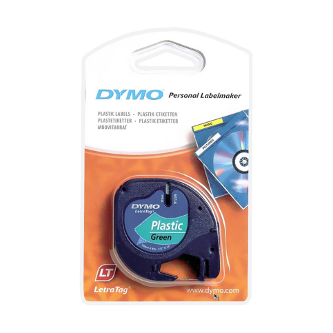 DYMO 59425 LETRATAG PLASTİK ŞERİT 12mmx4m YEŞİL - 1